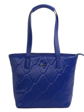 Lugz Blue Quilted Hex Tote
